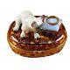 French Bulldog France Limoges Boxes Snuff Trinket Box New French