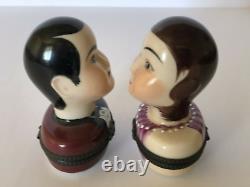 FRENCH COUPLE -TWO BOXES? LIMOGES, FRANCE? Peint Main, hand painted trinket box