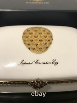 Faberge Limoges France La Seynie Imperial Coronation Egg Trinket Box Mint