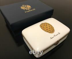 Faberge Limoges France La Seynie Imperial Coronation Egg Trinket Box Mint
