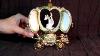 Faberge Style Golden Music Box Dancing Bride Groom Carousel Mov
