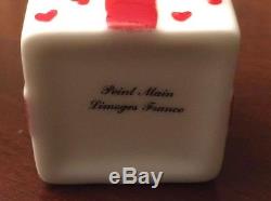 Fabulous Limoges Gift Box with Red Hearts & Red Bow