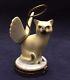 Fabulous Vintage Limoges France Trinket Box Angelic White Cat With Wings & Halo