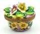 Flowered Oval Limoges Box Retired