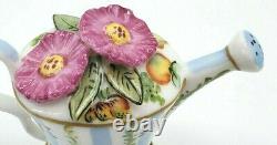 Flowered watering can Limoges Box RETIRED