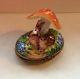 France Limoges Hand Painted Parry Vieille Mushroom Bunny Rabbit 1999 Trinket Box