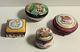 France Limoges Pv & Signed Lot 4 Rabbit Cat Mice Hand Painted Tops Trinket Box