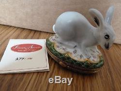 French Accents Peint Main Limoges Grey Bunny Rabbit 277/300
