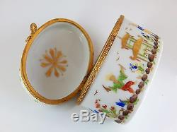 French Le Tallec Atelier, Rare Cirque Chinois Pattern Hinged Box, 1960 sgnd JN