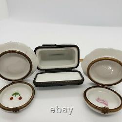 French Limoges Dessert and Toaster Box Lot of 3