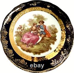 French Limoges Hand Painted Gold Trim Trinket, Jewelry Box or Candy Dish NEW