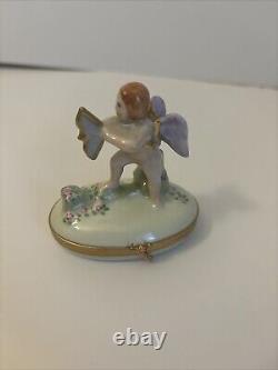 French Limoges Romance Cupid/ Gift Trinket Box