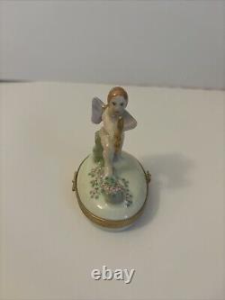 French Limoges Romance Cupid/ Gift Trinket Box