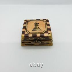 French Limoges Trinket Box Chess Set