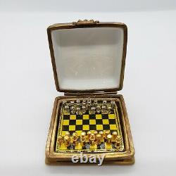 French Limoges Trinket Box Chess Set