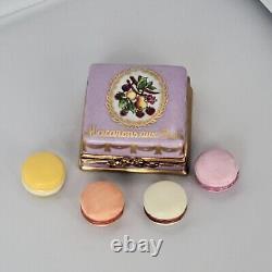 French Limoges Trinket Box French Fruit Macarons Cookies In Gorgeous Box &fruits