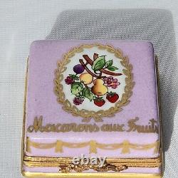 French Limoges Trinket Box French Fruit Macarons Cookies In Gorgeous Box &fruits