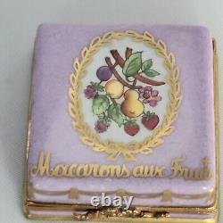 French Limoges Trinket Box French Fruit Macarons Cookies In Gorgeous Box &fruits