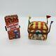 French Limoges Trinket Circus Tent Box And Borden Cracker Jack Box Lot Of 2