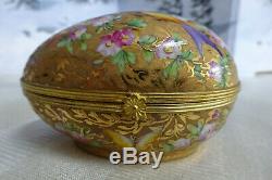 French Vintage Hinged Le Tallec Paris Porcelain Egg Box