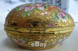 French Vintage Hinged Le Tallec Paris Porcelain Egg Box