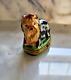 Gr Limoges Peint Main France Porcelain Yorkshire Terrier Yorkie Trinket Box Rare