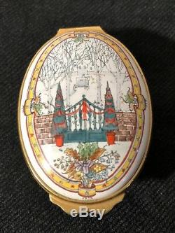 GUCCI Porcelain Gold'87 Christmas Trinket Box Hand Painted Limited Ed. England
