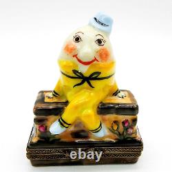 Genuine Hand Painted HUMPTY DUMPTY French Limoges Porcelain Trinket Box NEW