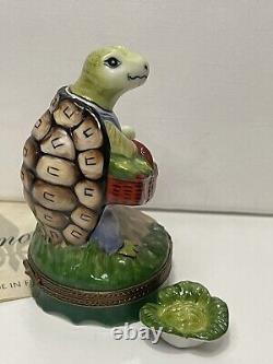 Genuine PV Marque Deposee Limoges Box Turtle Man