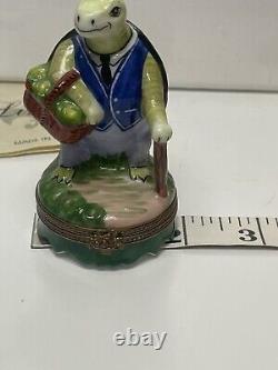 Genuine PV Marque Deposee Limoges Box Turtle Man