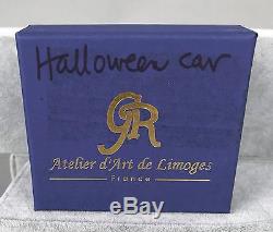 Gerard Ribierre Limoges Trinket Box Orange Halloween Car Original Box 387