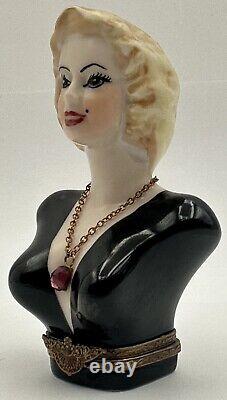 Gerard Ribierre Peint Main Limoges France Marilyn Monroe Trinket Box Necklace