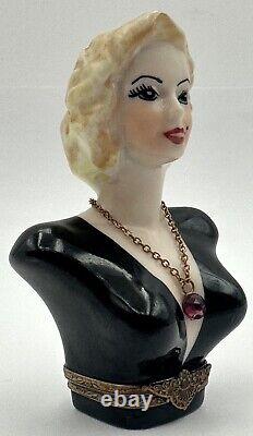 Gerard Ribierre Peint Main Limoges France Marilyn Monroe Trinket Box Necklace