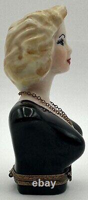 Gerard Ribierre Peint Main Limoges France Marilyn Monroe Trinket Box Necklace