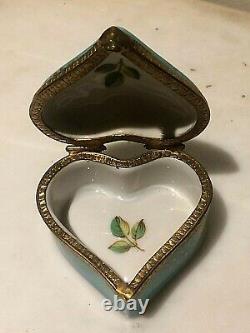 Gold Gilt Heart Ormolu Mount Porcelain Sevres/Limoges StyleTrinket Box for BIRKS