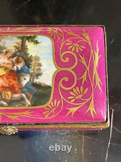 Gorgeous Large Limoges French Hand Painted Porcelain Trinket Box