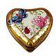 Heart-butterfly On Gold Base New Limoges Boxes Porcelain Trinket Snuff Box Franc