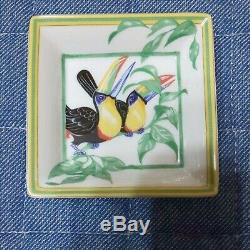 HERMES Paris Authentic Toucan Porcelain Wild Bird Mini Tray Ashtray Trinket Dish
