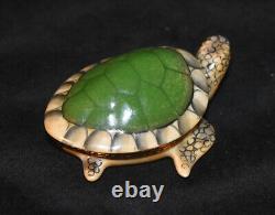 HTF Limited Edition Limoges Main Pierre Arquie Turtle Trinket Box 401/750