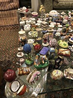 Huge collection of Over 350 Limoges pill boxes/trinket boxes
