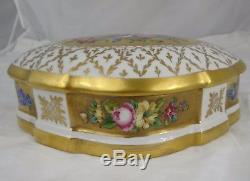 Important Antique French Limoges Domed Casket Jewerly Box Trinket Porcelain