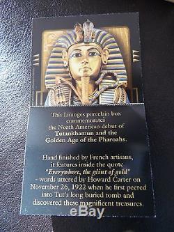 King Tut Tatankhamun 2005 Limoges LE 914/1000 Trinket Box RARE