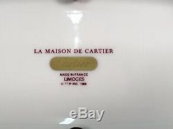 LA MAISON DE CARTIER BLACK PANTHER LIMOGES Porcelain Trinket BOX 1986