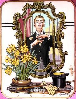LACQUER Box Russian EASTER 1936 Blond man GAY INTEREST J. C. Leyendecker signed