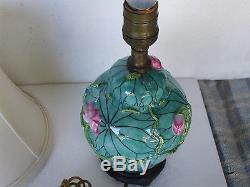 LE TALLEC Hand Painted Tiffany Private stock Lamp