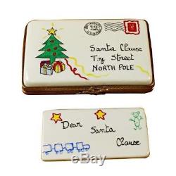 LETTER TO SANTA NEW Limoges Boxes Porcelain Trinket Snuff Box France