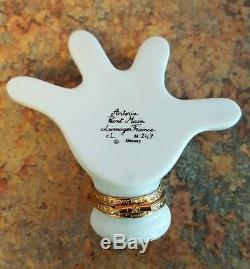 Limoges Artoria Peint Main Disney Mickey Mouse Hand Trinket Box Le 247