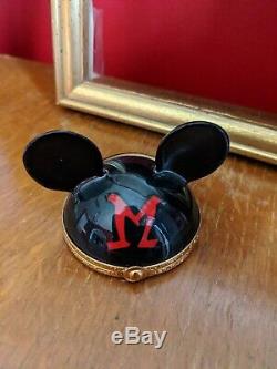 LIMOGES BOX Mickey Mouse Ears RARE & COLLECTIBLE Disney Artoria France Porcelain