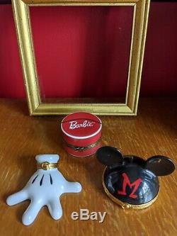 LIMOGES BOX Mickey Mouse Glove Hand RARE COLLECTIBLE Disney Artoria France