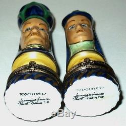 Limoges Box Rochard Matching King & Queen Chess Pieces Games Two Box Set